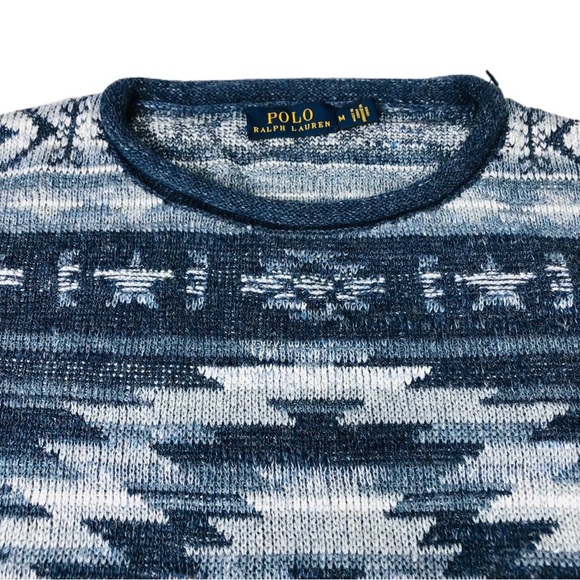 Polo Ralph Lauren Aztec Pattern Cotton/Linen Sweater - Picture 4 of 6